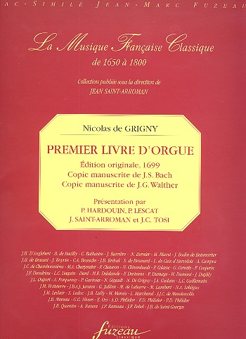 Premier livre d'orgue (1699) Facsimile