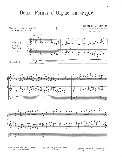 2 points d'orgue en triple