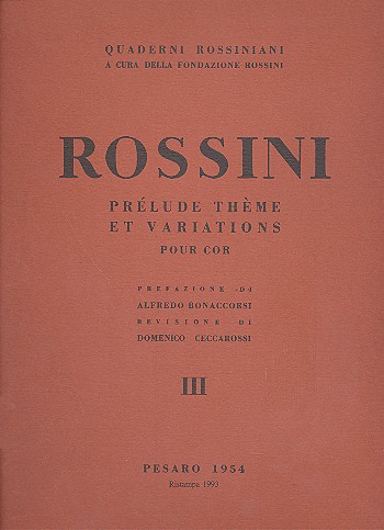 Prélude, thème ert variations