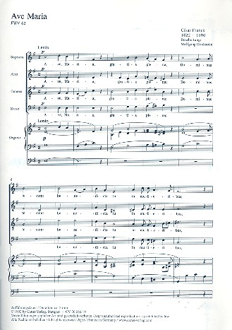 Ave Maria FWV62 für gem Chor und