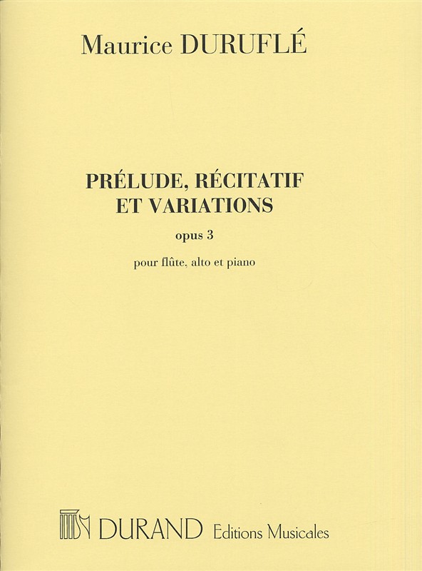 Prélude recitatif et variations op.3