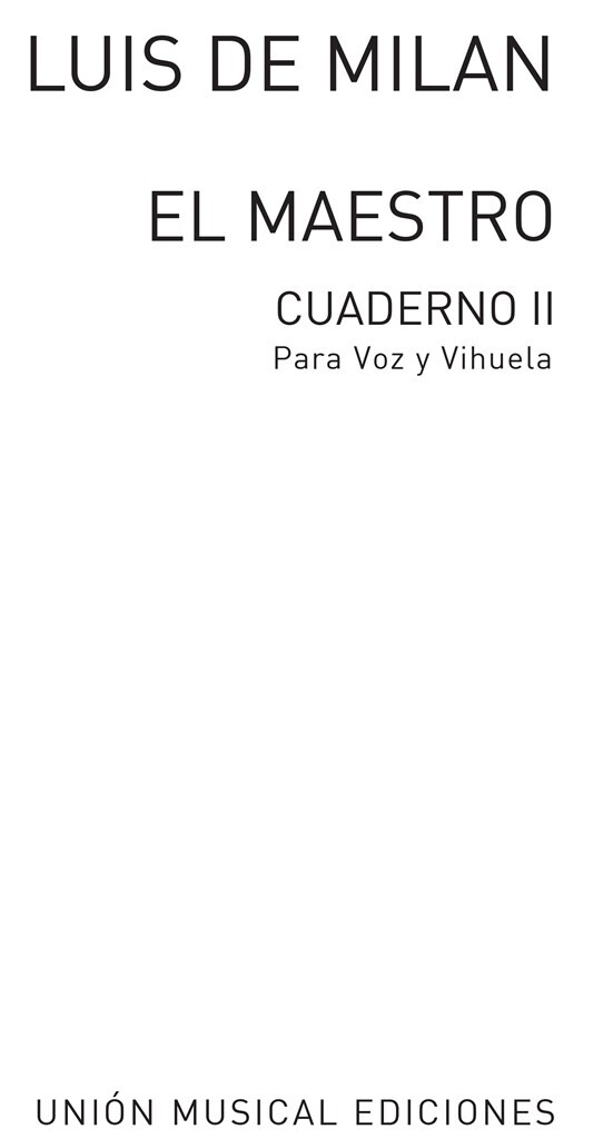 El Maestro vol. 2 para voz y guitarra