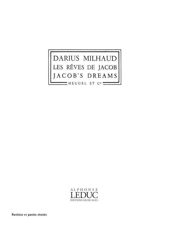 Les rêves de Jacob pour hautbois,