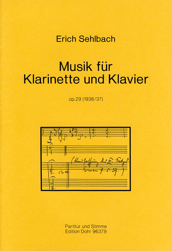 Musik op.29 für Klarinette und Klavier