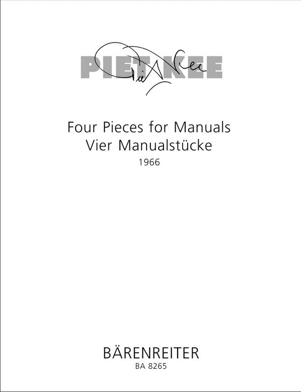 4 MANUALSTUECKE FUER ORGEL