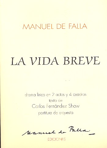 La vida breve full score (sp)