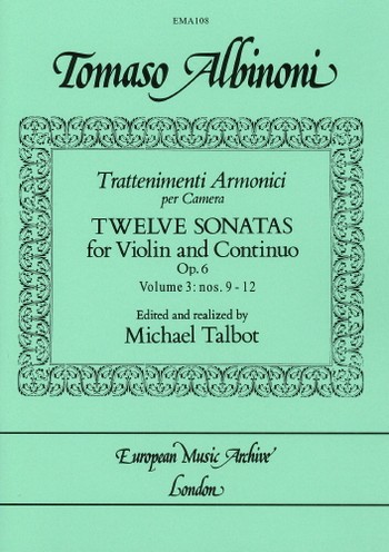 12 Sonatas op.6 vol.3 (nos.9-12)