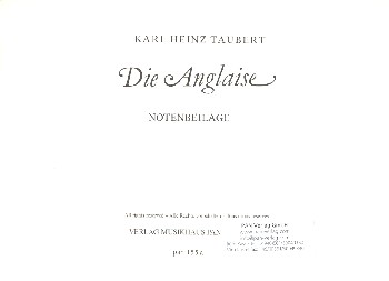 Die Anglaise Notenbeilage