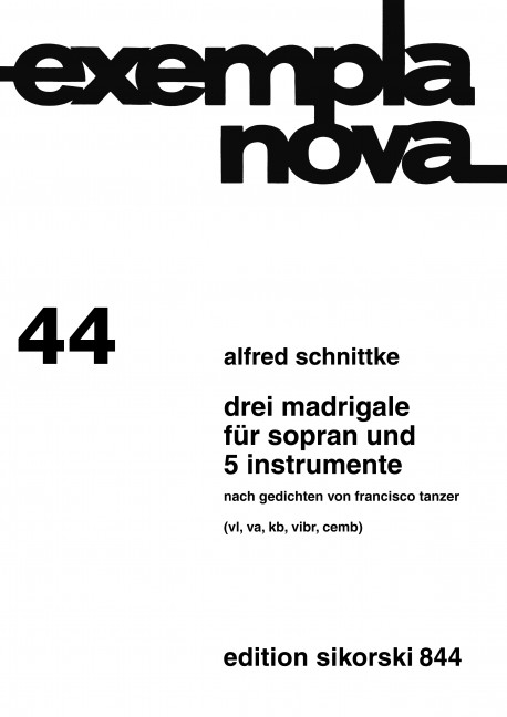 3 Madrigale nach Gedichten von