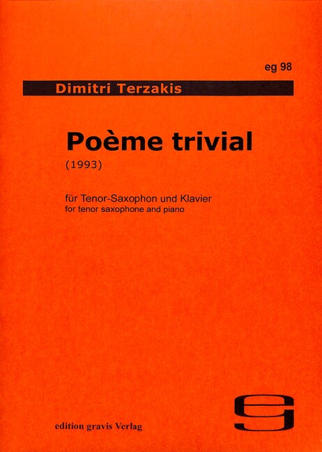 Poème trivial für Tenorsaxophon