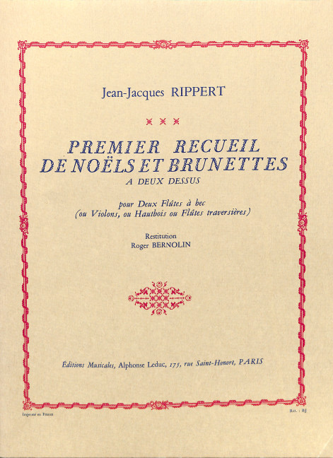 RECUEIL DE NOELS ET BRUNETTES VOL.1