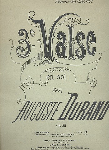 Valse sol majeur no.3 op.88 