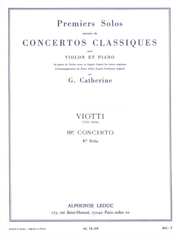 Premier solo du concerto no.19