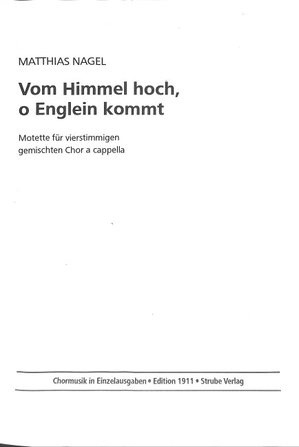 Vom Himmel hoch o Englein kommt