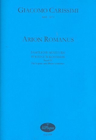 Arion Romanus Band 4 für Sopran und Bc
