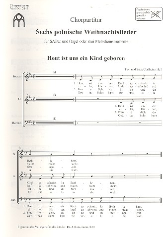 6 polnische Weihnachtslieder
