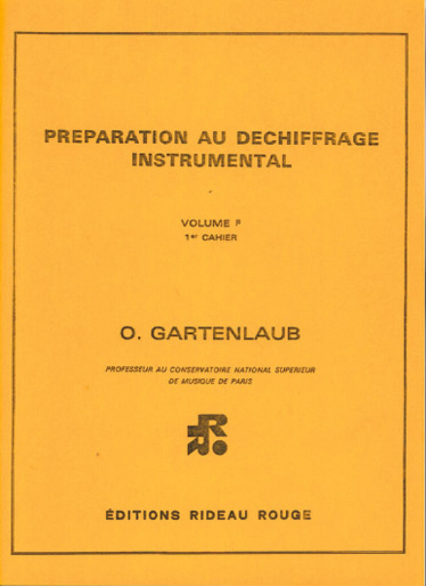 Préparation au déchiffrage instrumental-Vol F cahier 1