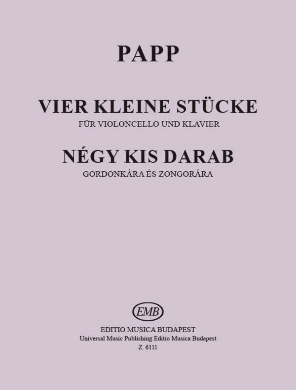 4 kleine Stücke für Violoncello