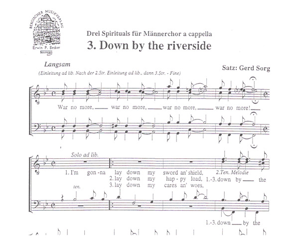DOWN BY THE RIVERSIDE SPIRITUAL