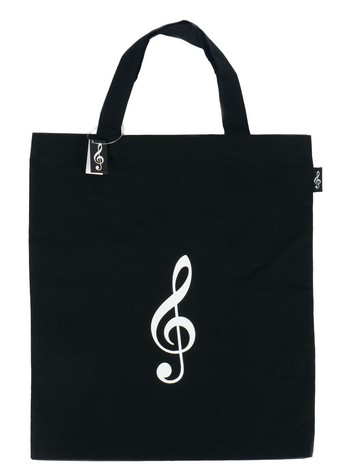 Tragetasche Violinschlüssel schwarz 40 x 37 cm