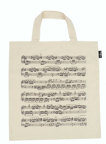 Tragetasche Notenzeilen natur 40 x 37 cm