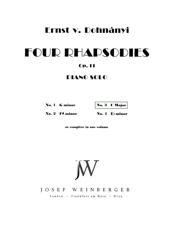 4 Rhapsodies op.11 no.3 C Major