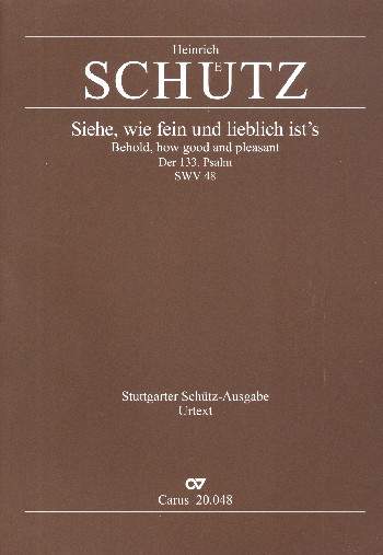 Siehe wie fein und lieblich ist's SWV48