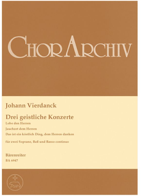 3 geistliche Konzerte für 2 Soprane,