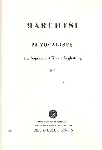 24 vocalises op.3 