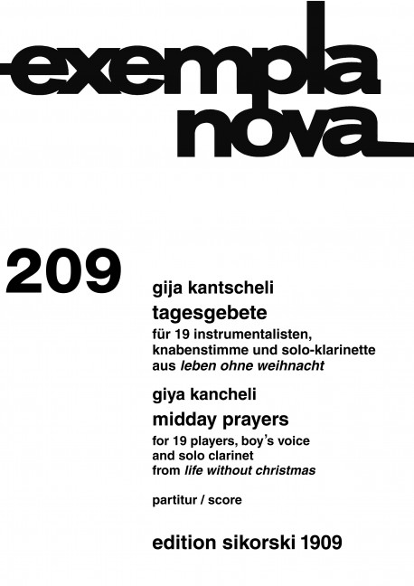 Tagesgebete für 19 Instrumentalisten,