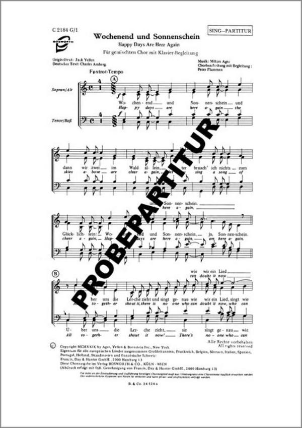 Wochenend und Sonnenschein