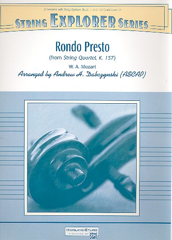 Rondo Presto KV157 for string orchestra
