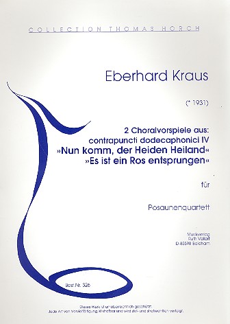 2 Choralvorspiele für 4 Posaunen