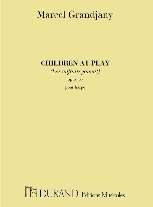 Children at Play op.16 pour harpe