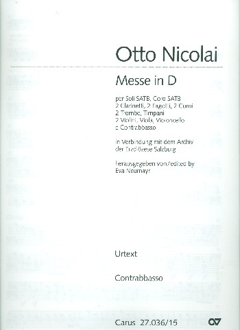 Messe D-Dur für Soli, gem Chor und