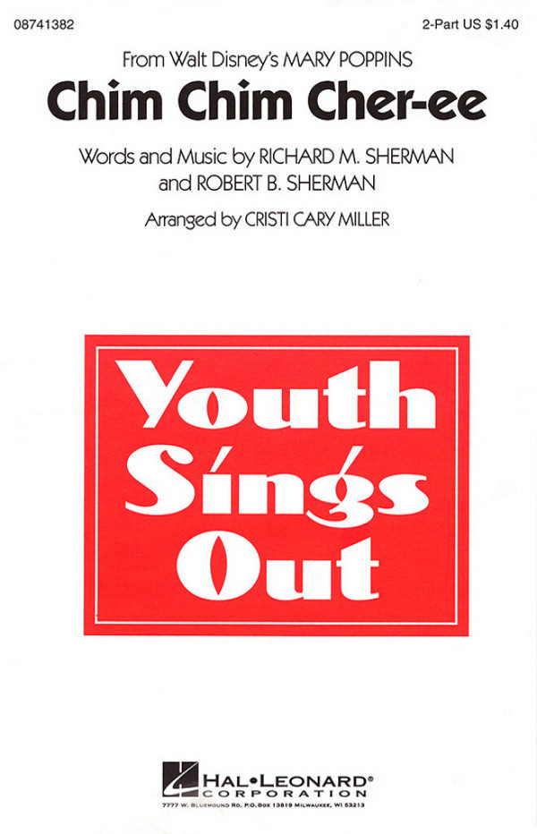 Chim Chim Cher-ee for 2-part chorus