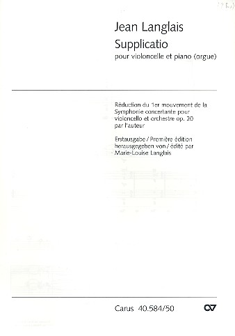 Supplicatio pour violoncell et orgue