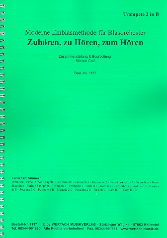 Zuhören, zu Hören, zum Hören für Blasorchester