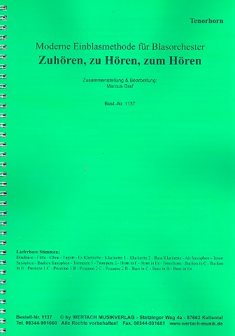Zuhören, zu Hören, zum Hören für Blasorchester
