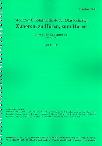 Zuhören, zu Hören, zum Hören für Blasorchester