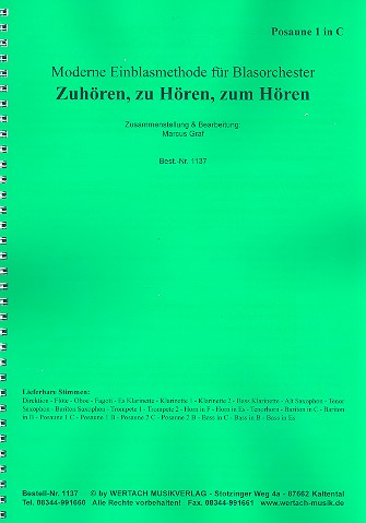 Zuhören, zu Hören, zum Hören für Blasorchester