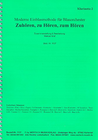 Zuhören, zu Hören, zum Hören für Blasorchester