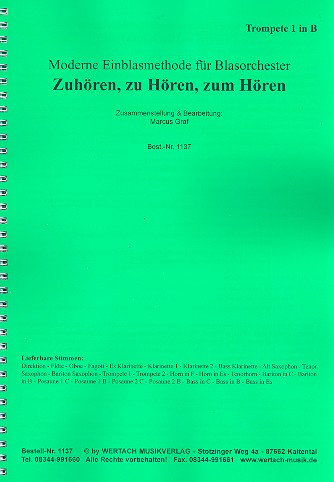 Zuhören, zu Hören, zum Hören für Blasorchester