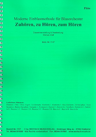Zuhören, zu Hören, zum Hören für Blasorchester