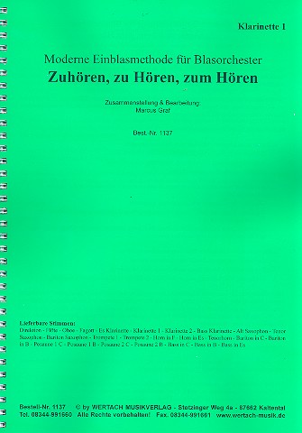 Zuhören, zu Hören, zum Hören für Blasorchester