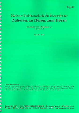 Zuhören, zu Hören, zum Hören für Blasorchester