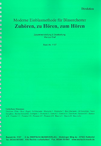 Zuhören, zu Hören, zum Hören für Blasorchester