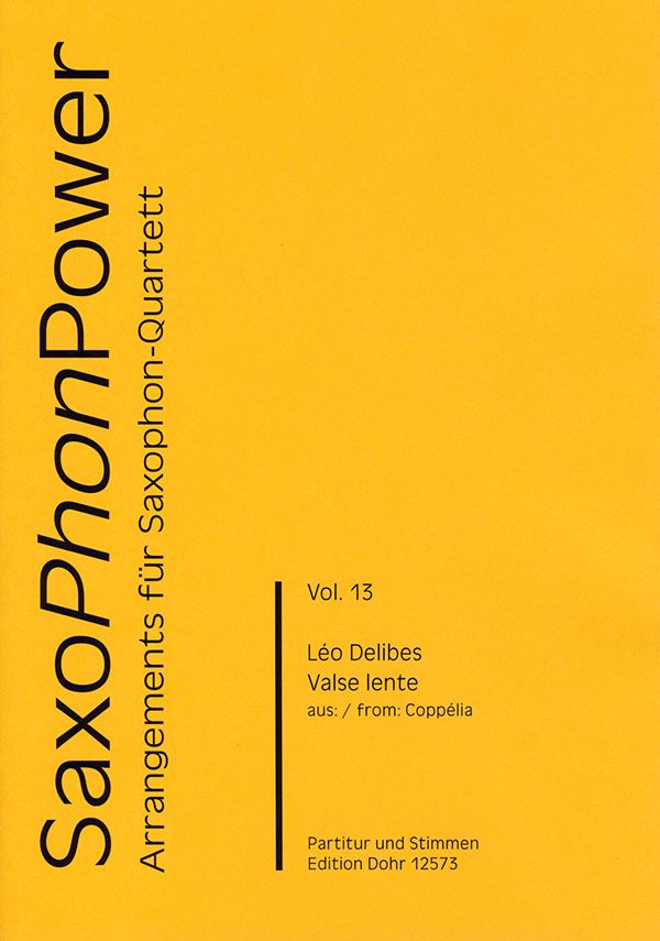 Valse lente aus Coppélia für 4 Saxophone