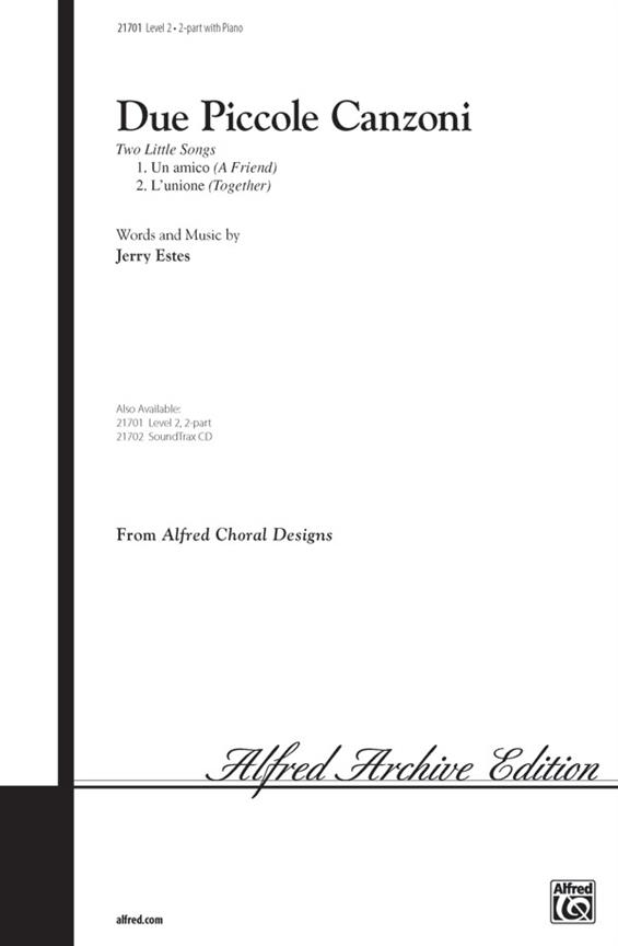 2 piccole canzoni for 2-part chorus and piano