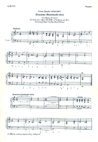 Dominus illuminatio mea für Alt, gem Chor,